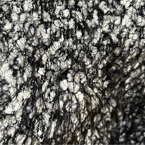 Oversized Boxy Knit Art To Wear Mixed Media Eyelash Fringe Sweater Top One Size - Picture 9 of 15